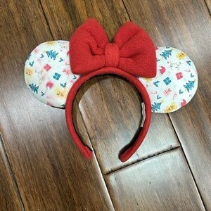 Disney Park Hopper Design Red Bow Mouse Ears Headband